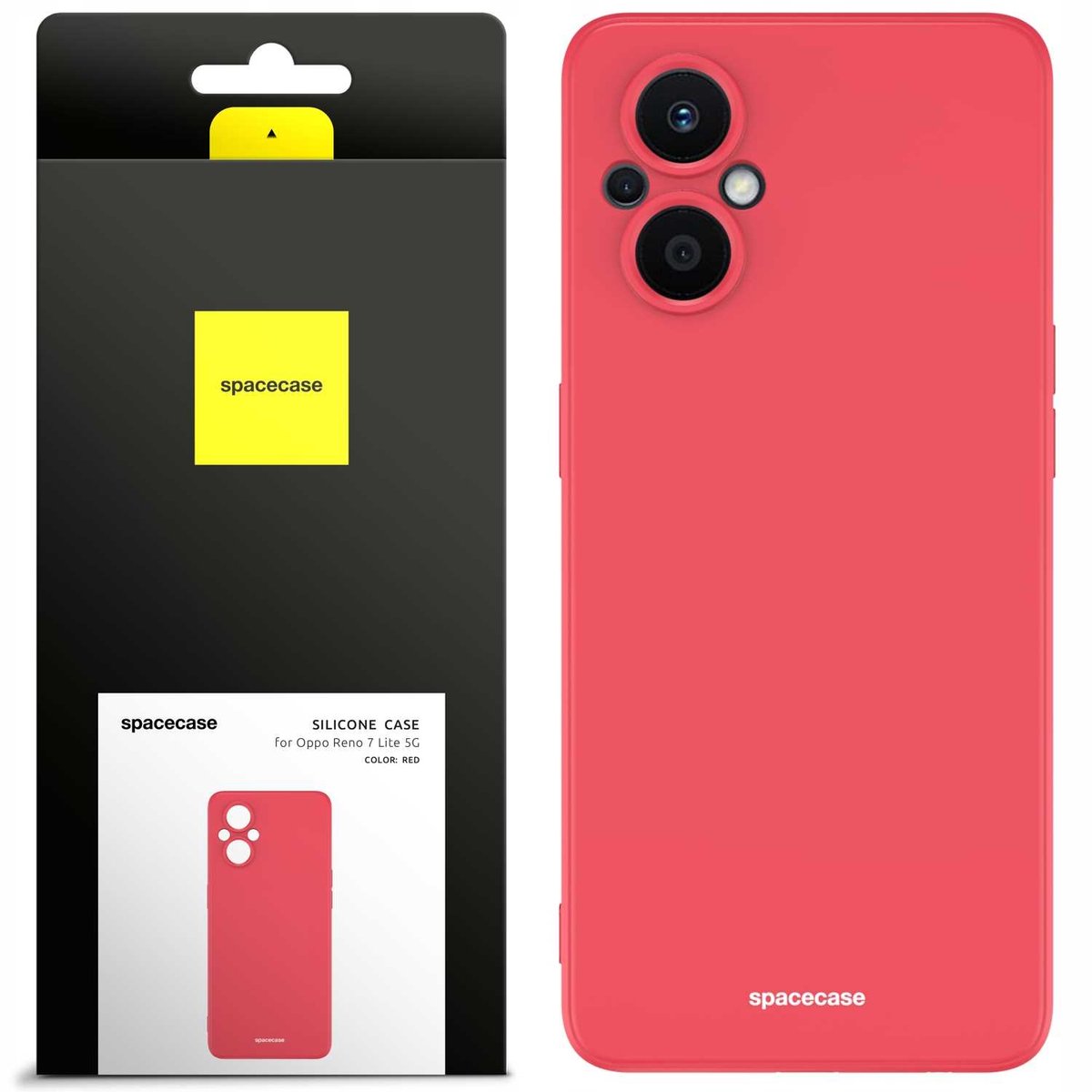 Spacecase Siliconen Hoesje Voor Opp0 Reno 7 Lite Telefoon Rood
