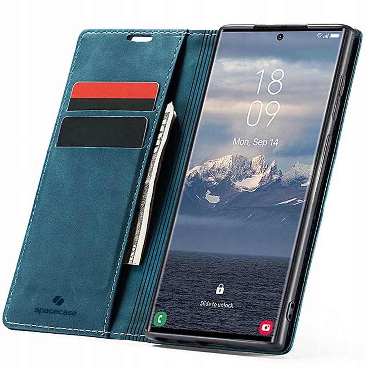 Spacecase Case Cover Voor Samsung Galaxy S24 Ultra Blauw