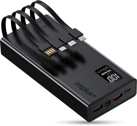 intplus+ Power Pack Powerbank 66W - 20.000 mAh - Snellader - intplus+ - €26,95