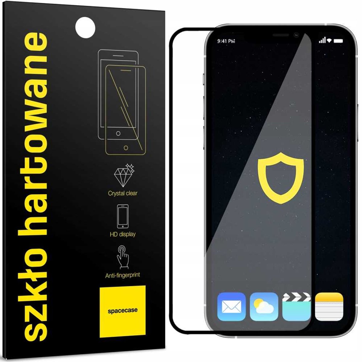 Spacecase Gehard Glas 5D Voor Iphone 12 Pro Max Beschermscherm