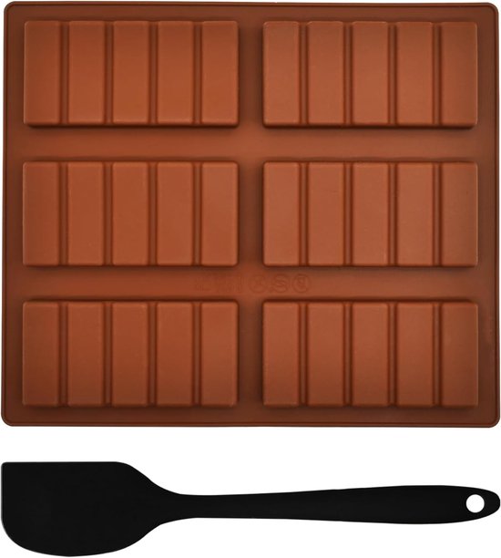 6 stks Chocolade Tablet Mallen Siliconen Chocolade Mold Siliconen Chocolade Mold Anti-aanbaklaag Voor Het Maken Van Chocolade En Snoep Muffins 6 Vormen