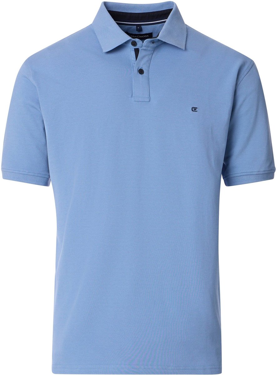 CASAMODA Polo Stretch Blauw - Maat 4XL - Heren