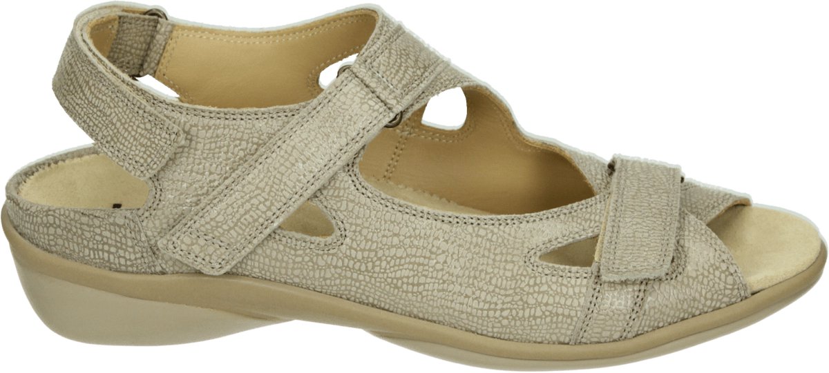 Durea 7258 E Platte sandalenDames Sandalen Taupe