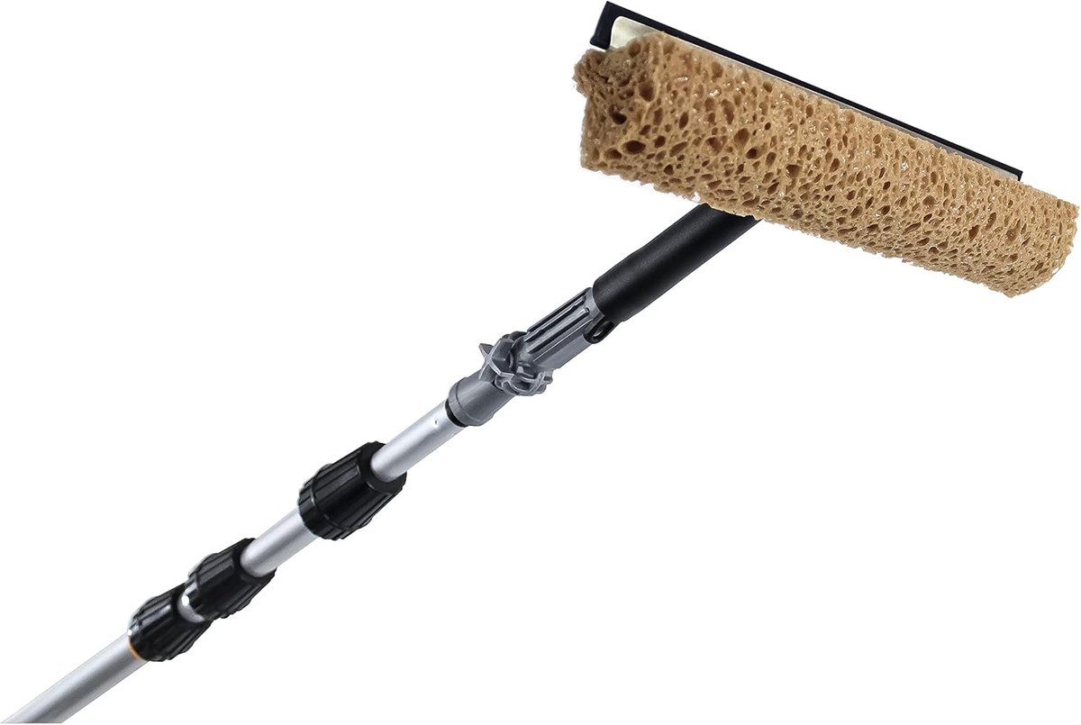 Telescoopstang 6 meter met raamwisser voor het reinigen van ramen en daken