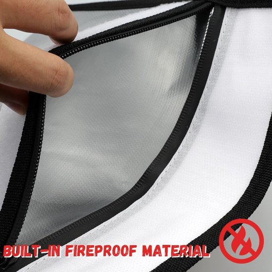 2 Stuks Fireproof Bag Brandwerende Tas Brandwerende Document Bag Lipo Veilige Tas Envelop Etui Brandwerende Veilige Opslag voor A4-Document, Sieraden, Certificaat, Contant Geld, Kostbaarheden