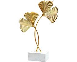 Woonkamerdecoratie, Beeld Huisdecoratie, Ginkgo Blad Sculptuur, Woonkamerdecoratie, Kantoor, Moderne Huisdecoratie (28 x 14 cm)