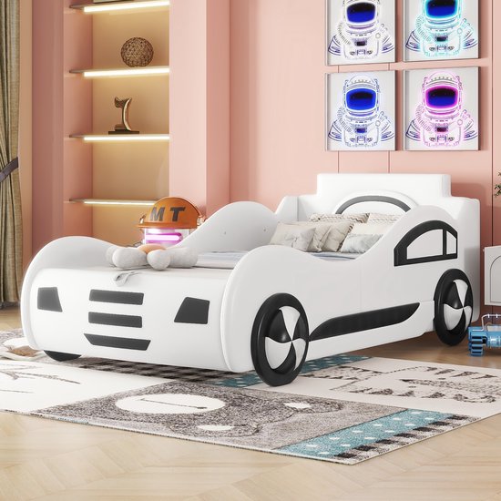 140x200 Opbergbed met USB en 4 lades, Gestoffeerd bed met lattenbodem, Tweepersoonsbed, Grijs