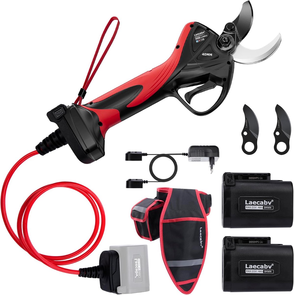 Professionele Accu Snoeischaar met LCD Display en Lithium Batterijen - 40 mm Snijcapaciteit en Progressieve Snede