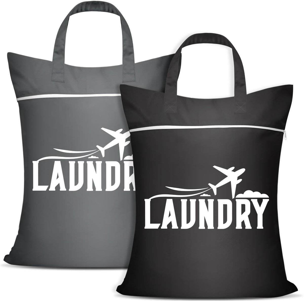 My Ninki ® Waterdichte Reistas voor Vuile Kleding en Meer, Set van Twee met Rits en Handvat voor Reizen