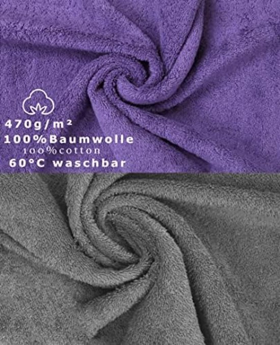 Superior 6-delige handdoekenset van Egyptisch katoen, badkamerbenodigdheden, handdoeken voor badkamer, appartement, Airbnb, gastenbadkamer, gezicht, hand, badhanddoeken, washandjes, absorberend