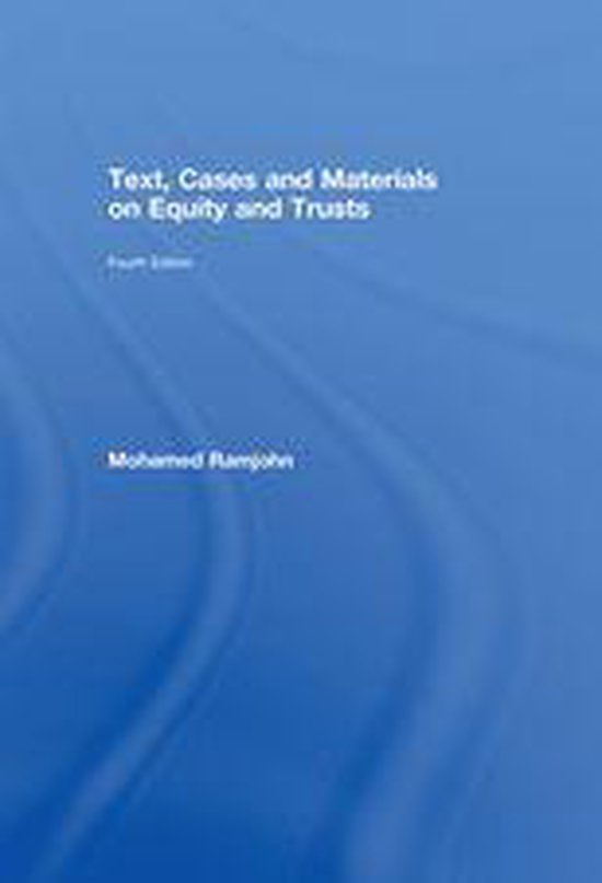 Text, Cases and Materials on Equity and Trusts - cover