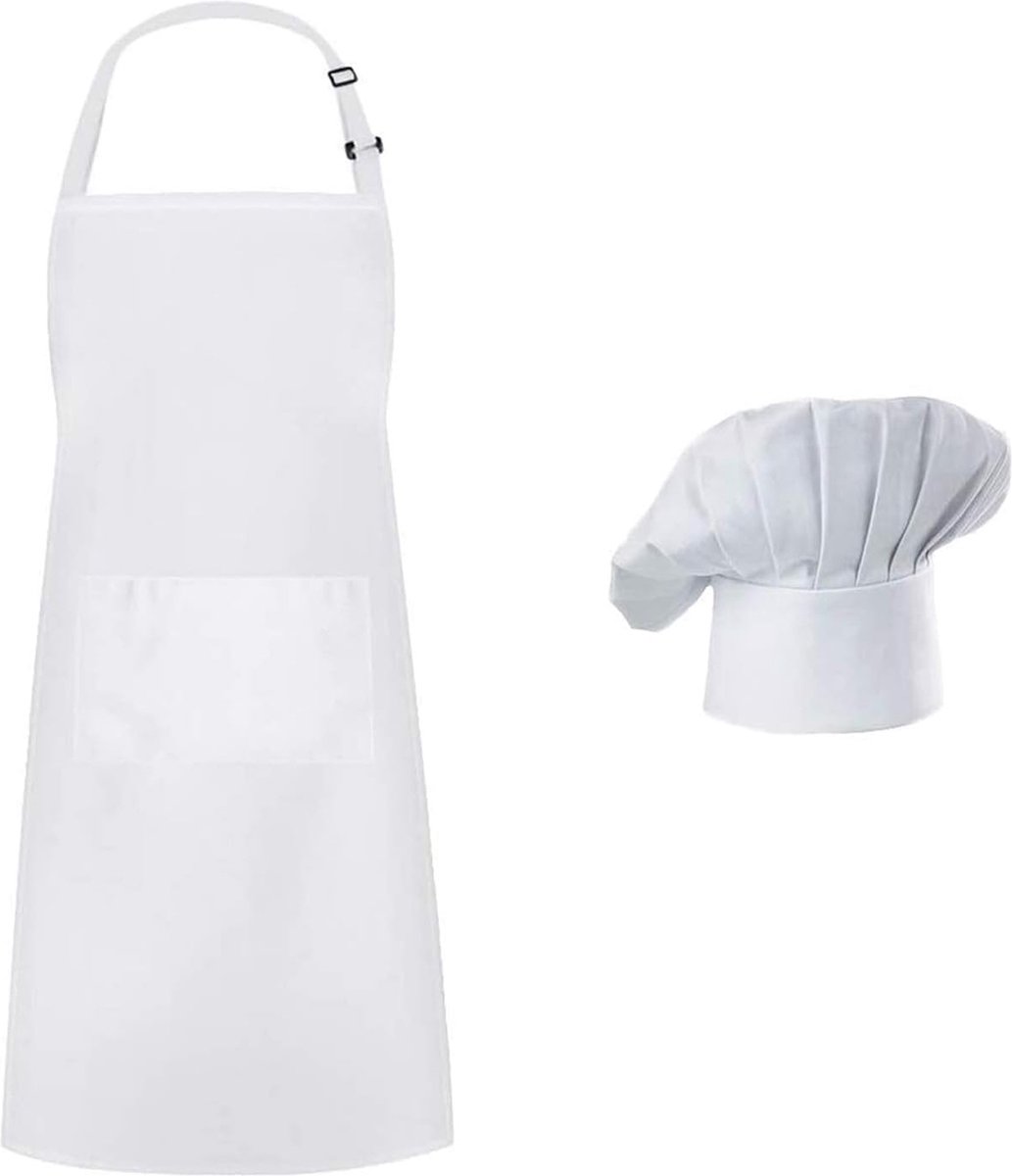 La'Moussawi ® Kookset met Verstelbare Muts en Schort voor Optimale Bescherming in de Keuken