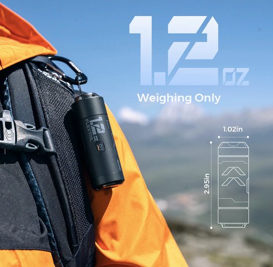 Flextail Zero Pump mini luchtpomp - Inclusief oplaadbare USB-C batterij - Luchtbed pomp - Opblaaspomp - Diverse Opzetstukken + EXTRA BATTERIJ van Flextail — afbeelding 5