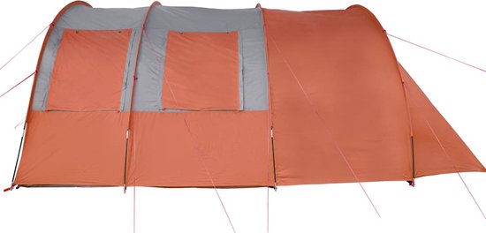 vidaXL - Tunneltent - 4-persoons - waterdicht - grijs - en - oranje van Vidaxl — afbeelding 3