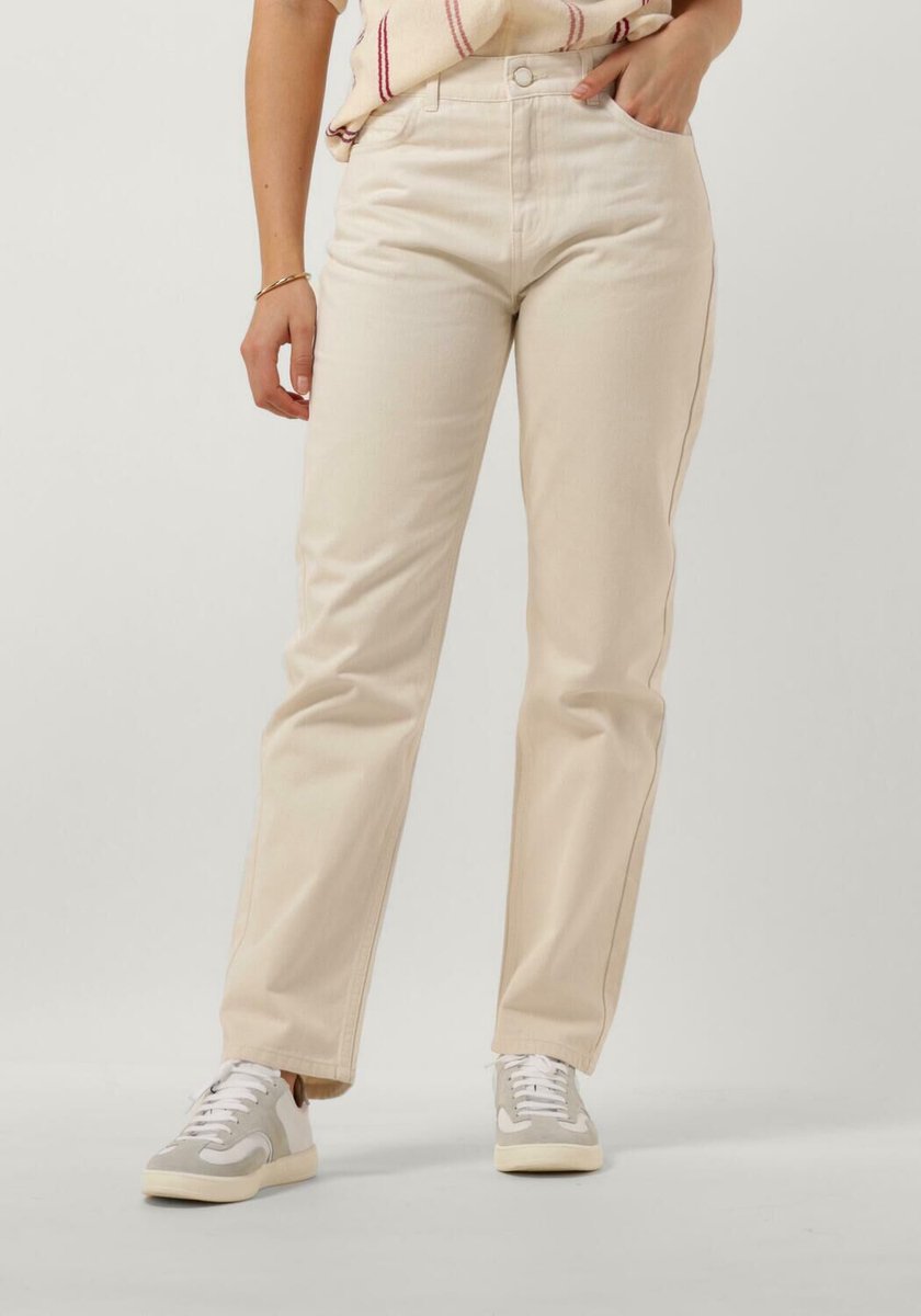 Fabienne Chapot Lola Straight Jeans Dames - Broek - Creme - Maat 31/32