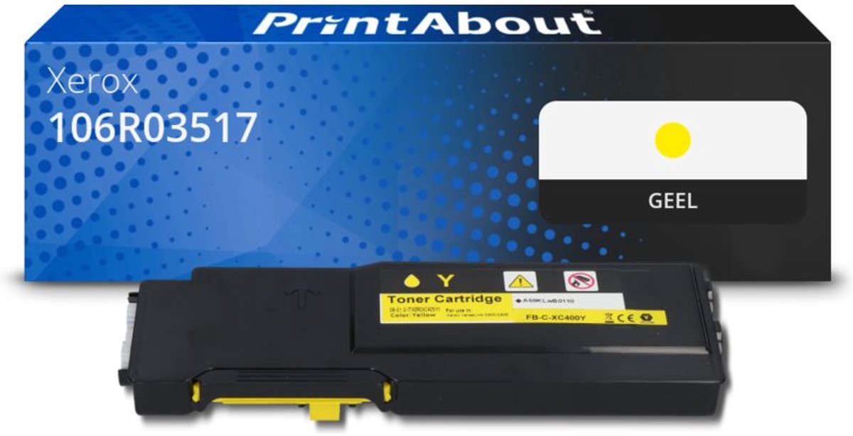 PrintAbout Huismerk Xerox 106R03517 Toner Geel