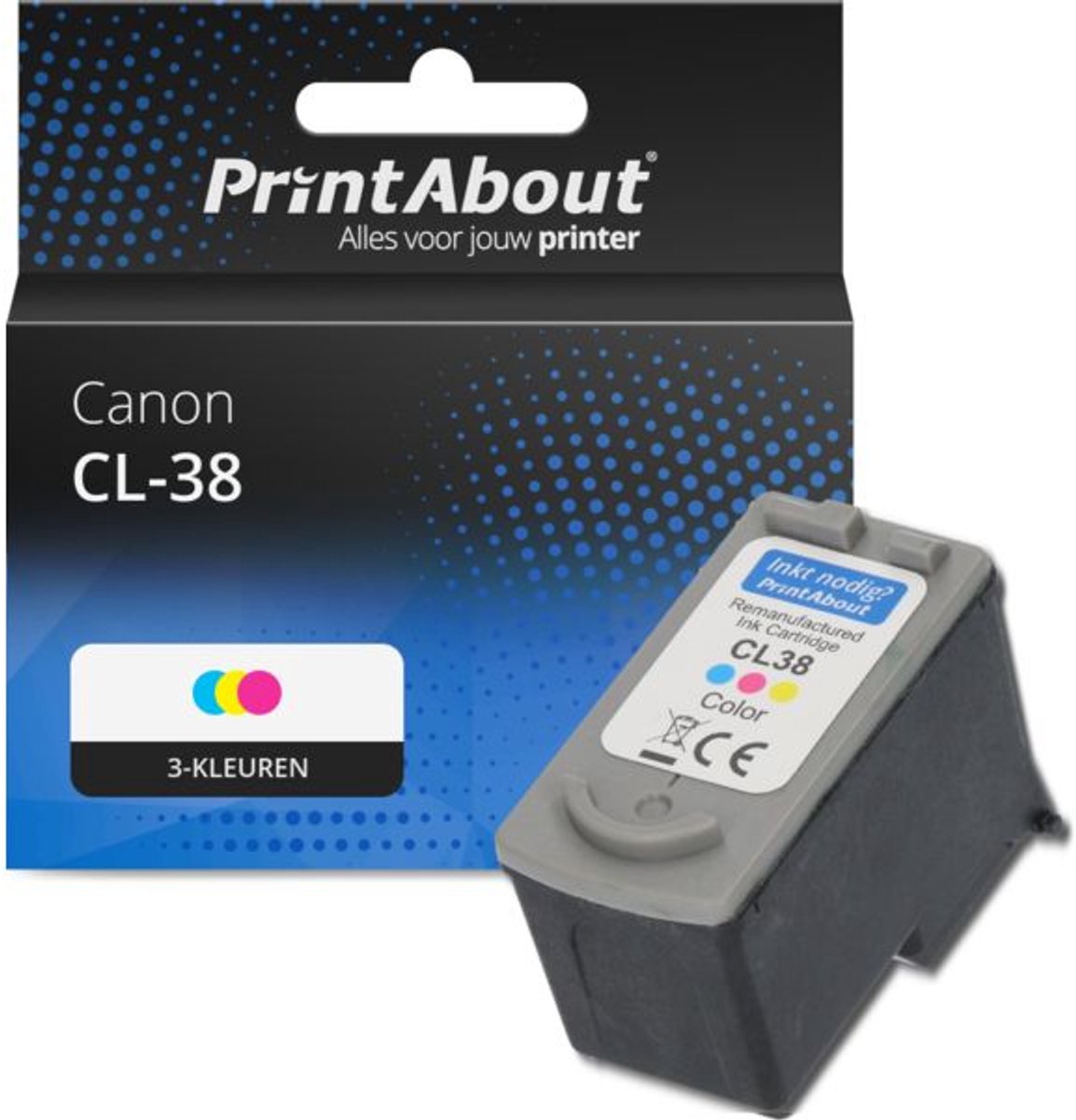 PrintAbout Huismerk Canon CL-38 Inktcartridge 3-kleuren