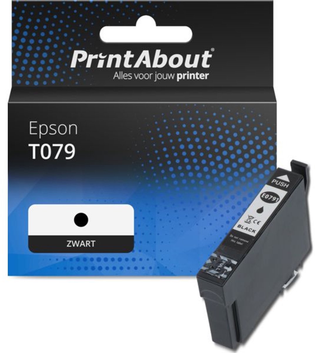 PrintAbout huismerk Inktcartridge T079 (C13T07914010) Zwart geschikt voor Epson