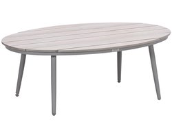 foto van Garden Impressions Lucas bijzettafel ovaal 120 x 75 x 45 cm - taupe