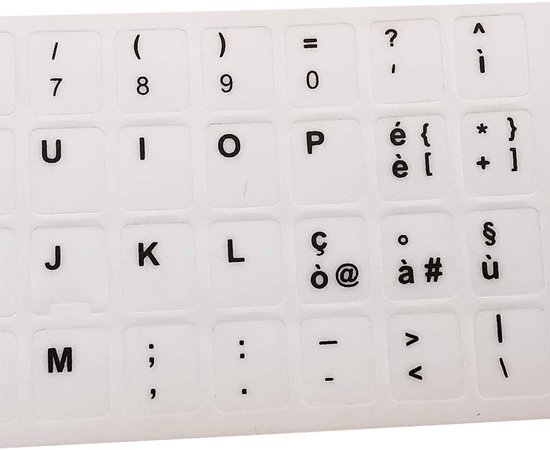 Engelse toetsenbordstickers, 2 stuks zelfklevende Engelse lay-out, vervangende zwarte stickers met witte letters, geschikt voor elk toetsenbord Engelse toetsenbordstickers, 2 stuks zelfklevende Engelse lay-out, vervangende zwarte stickers met witte letters, geschikt voor elk toetsenbord