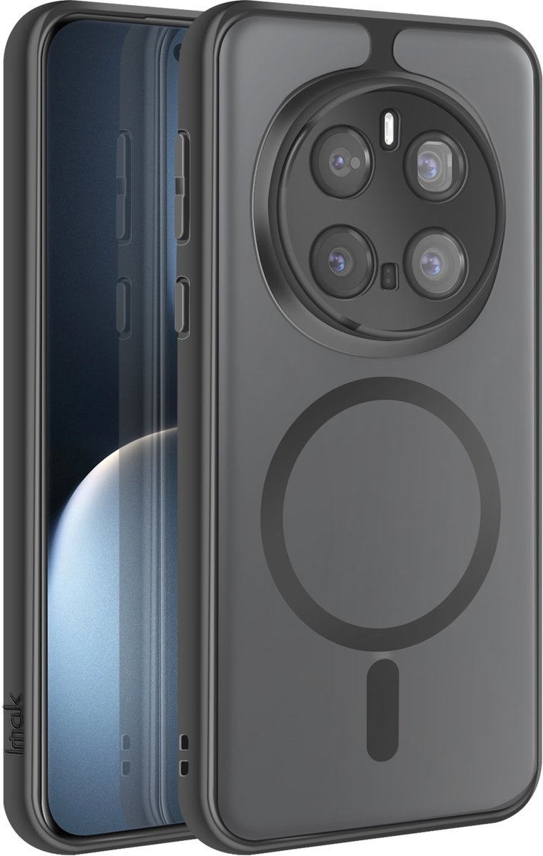 iMak, MagSafe Geval voor Honor Magic 7 Pro Schokbestendige Camerabescherming, Zwart