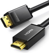 Qost - DisplayPort naar HDMI kabel - 1.8 meter - 1080P 4K - DP Kabel - Zwart