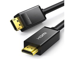 Qost - DisplayPort naar HDMI kabel - 1.8 meter - 1080P 4K - DP Kabel - Zwart