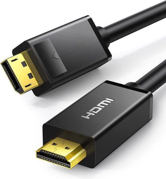 Qost - DisplayPort naar HDMI kabel - 1.8 meter - 1080P 4K - DP Kabel - Zwart