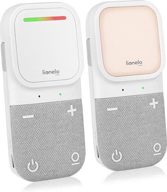 Lionelo Babyline 2.2 Digitale Babyfoon – 2-weg Communicatie – Tot 400 m Bereik – FHSS Beveiligd Signaal – Nachtlampje – LED Geluidsindicator – Draagbare Ontvanger met Clip – Volumecontrole – Compact & Betrouwbaar Babytoezicht