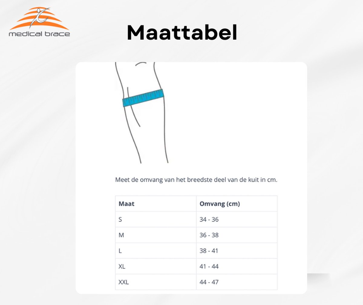 Medical Brace Neopreen Kuitbrace | Kuitbandage | Zweepslag | Maat: — afbeelding 5