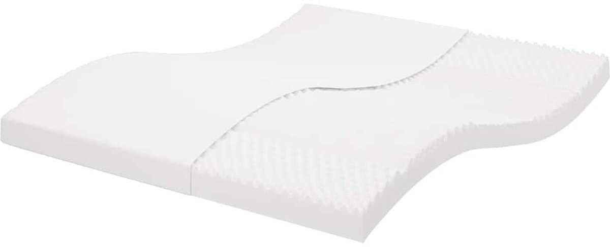 vidaXL - Schuimmatras - 7 - zones - hardheid - 20 - ILD - 160x220 - cm - wit