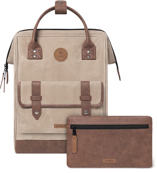 Cabaia Adventurer Waxed Cotton Medium Rugzak Rabat