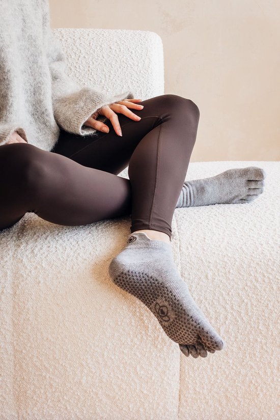 Yoga/pilates teensokken antislip grijs - Lotus van Toorx — afbeelding 3