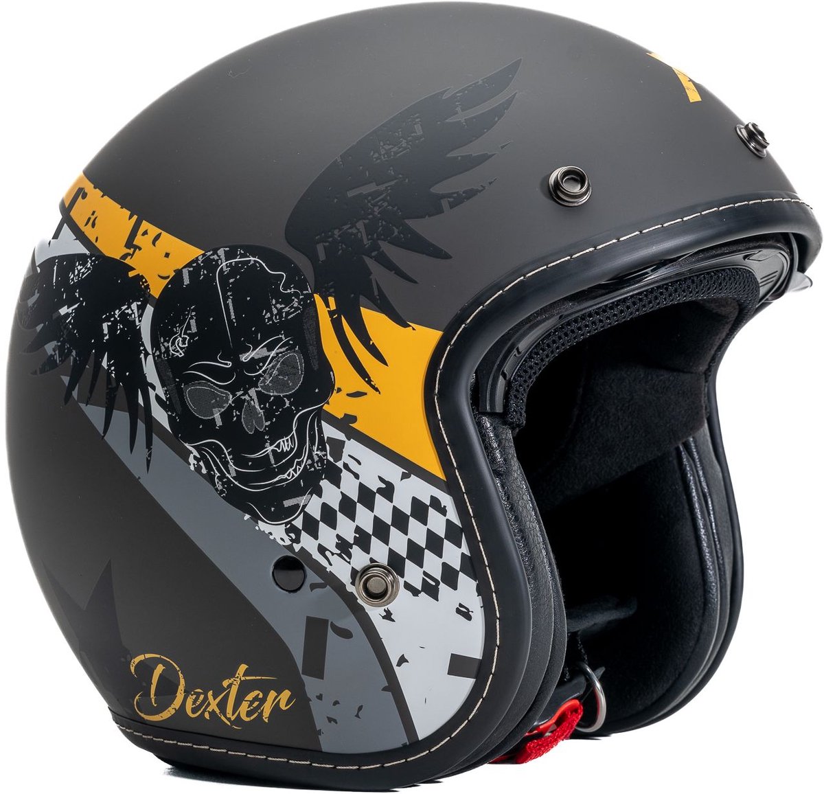 Motor Jet Helm ELEMENT SCHILDER Grijs mat S van MOTOBLOUZ