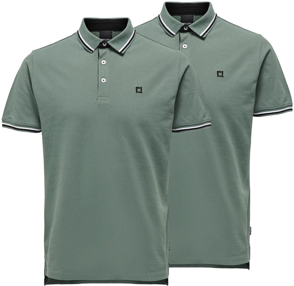 Only & Sons Heren poloshirt 2 pack Onsefletcher