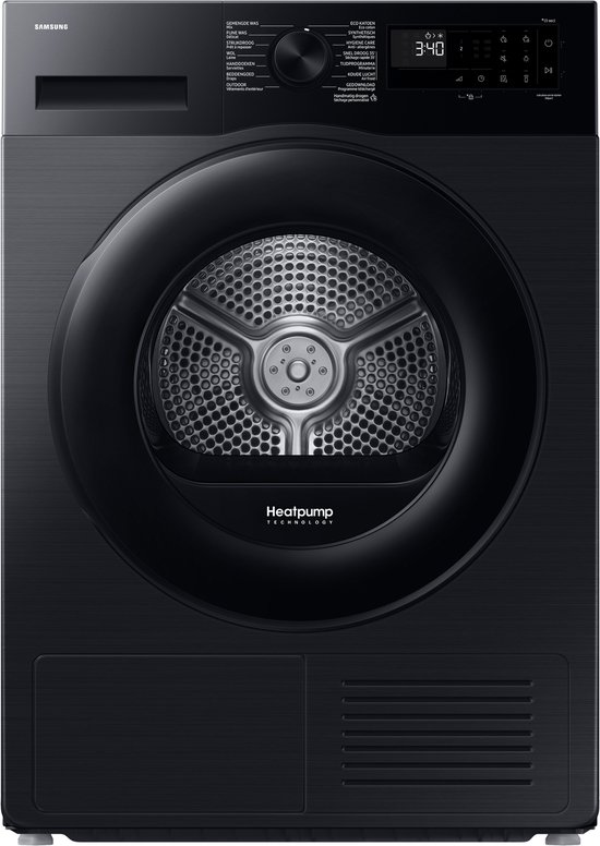 Samsung DV90DG52A0ABEN Wasdroger - Warmtepompdroger - 9kg - Zwart