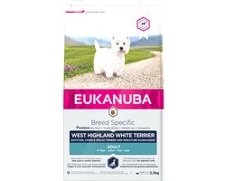 3x Eukanuba Hondenvoer Droog Adult West Highland White Terrier Kip 2,5 kg