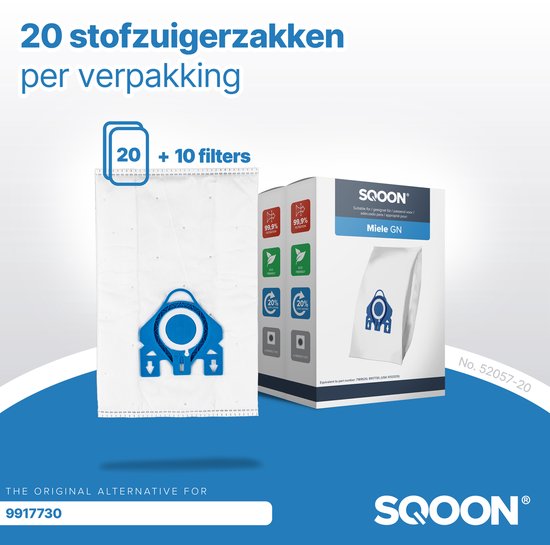 Miele GN-stofzuigerzakken voor C2, C3, Cat & Dog, Powerline, Silence, Ecoline, Hyclean; plus filter, 2 dozen