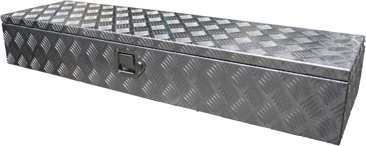 Gereedschapskist aluminium 1200x380x190mm kofferslot - Disselbak - Disselkist - Gereedschapskist - Disselkist Aanhangwagen - Novio