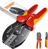 BAURIX® MC4 Krimptang [2,5-6 mm²] I Zonne-krimptang voor MC4 PV-kabel, Zonnestekker MC4-connector, Zonne-kabel, PV zonne-stekker, Y-stekker, MC4-gereedschap, Krimptangen Zonnepanelen, MC4-tang