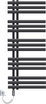 ECD Germany Strijkijzer EM Design badkamerradiator Elektrisch met verwarmingsstang 1200 W - 500 x 1200 mm - Antraciet - Design radiatorpaneel handdoekverwarmer handdoekendroger
