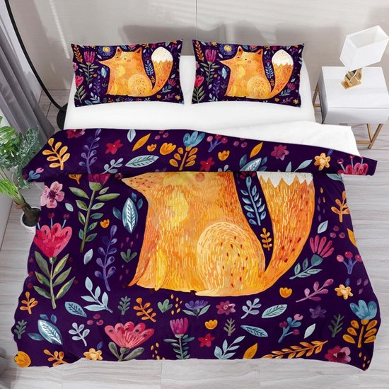 Rode Aardbeien Dekbedovertrekken Zachte Quilt Beddengoed Set Met Ritssluiting, Gemakkelijk te onderhouden Tenel Stof 3 Stuks (1 Dekbedovertrek 2 Kussenslopen