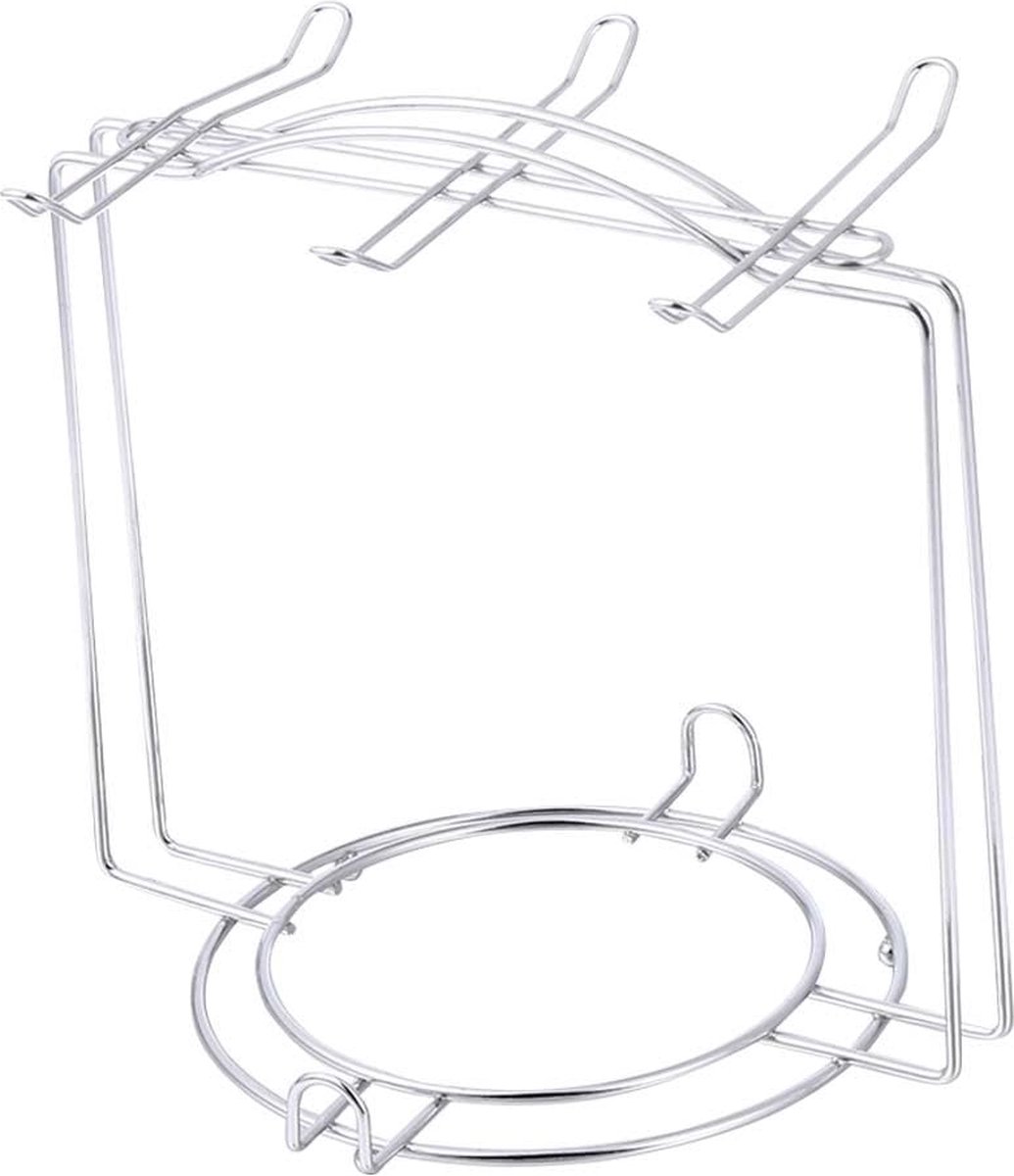 Selbro ® Tafelhouder voor Espresso- en Theekopjes met Metalen Ontwerp voor 6 Kopjes en Schoteltjes