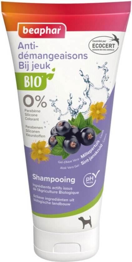 Beaphar Bio Shampoo Tube Anti Jeuk - 3 x 200 ml - Voordeelverpakking