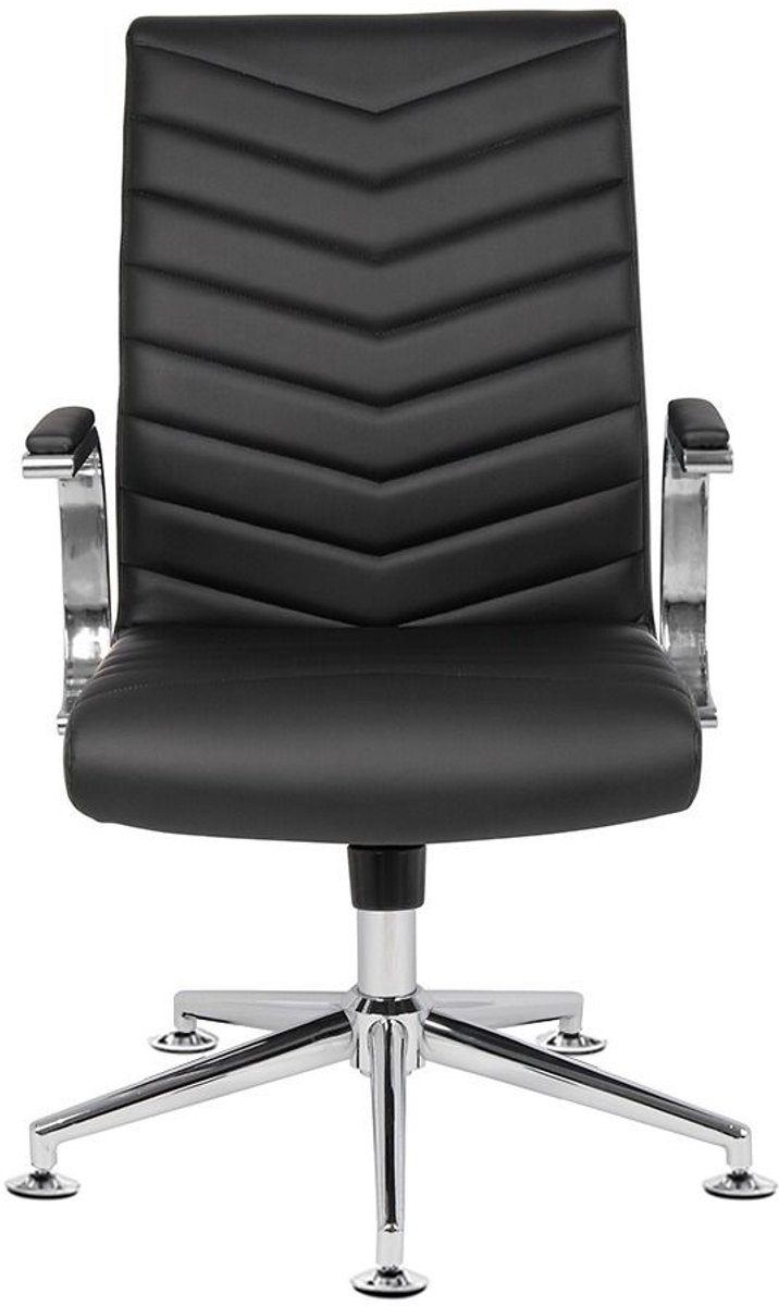 Design Vergaderstoel Izola - Zwart - PU leder - 360° draaibaar