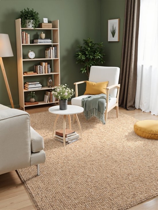 Elle Decoration Rocco Vloerkleed, plat weefsel, machinewasbaar