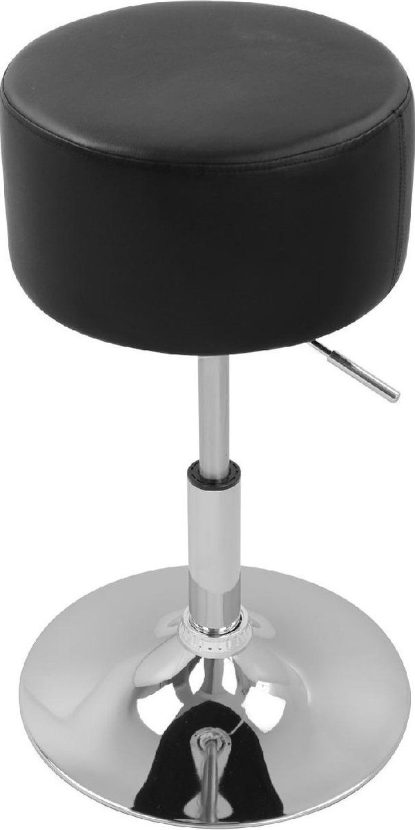 Bolt Edge Ronde Barkruk - Zwart - Ergonomisch - Verstelbaar - Zithoogte 52-67cm - Set van 1