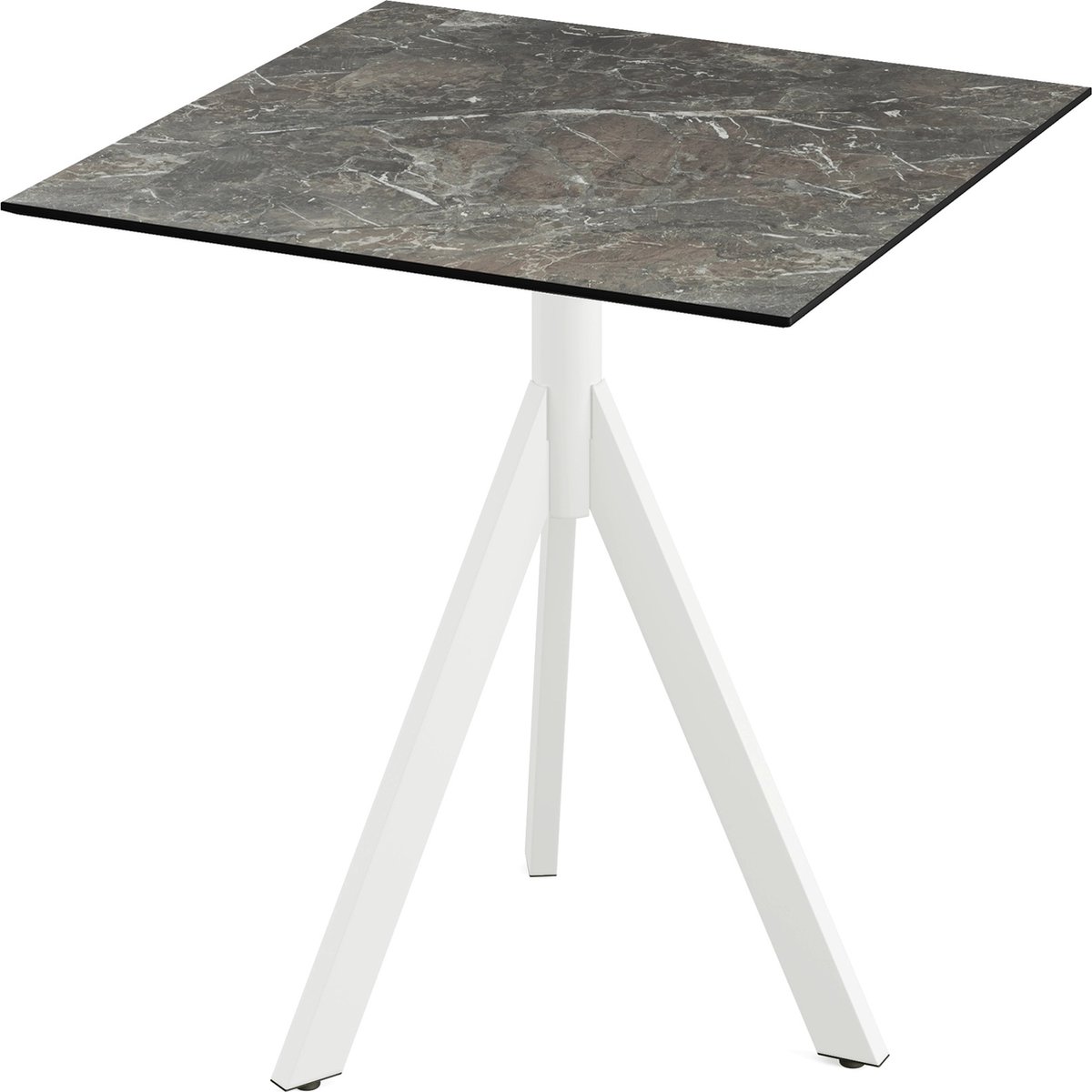 Essentials Infinity Tripod Terrastafel Wit Frame + Galaxy Marble HPL 70x70 cm - 140021577 - Horeca & Professioneel