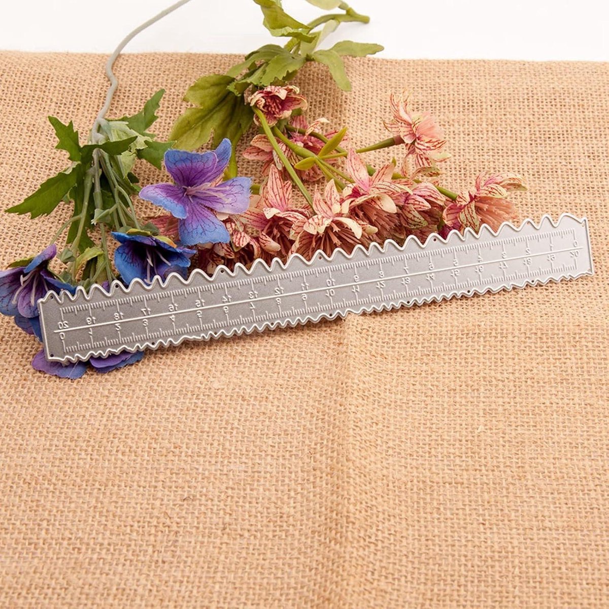 2 Règles Métal Découpage Papier – Bord Déchirure – Artisanat & Bureau (Argent)