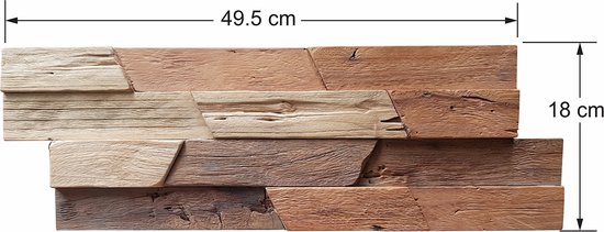 Lames de bois 3D Teck Onang 50x18cm